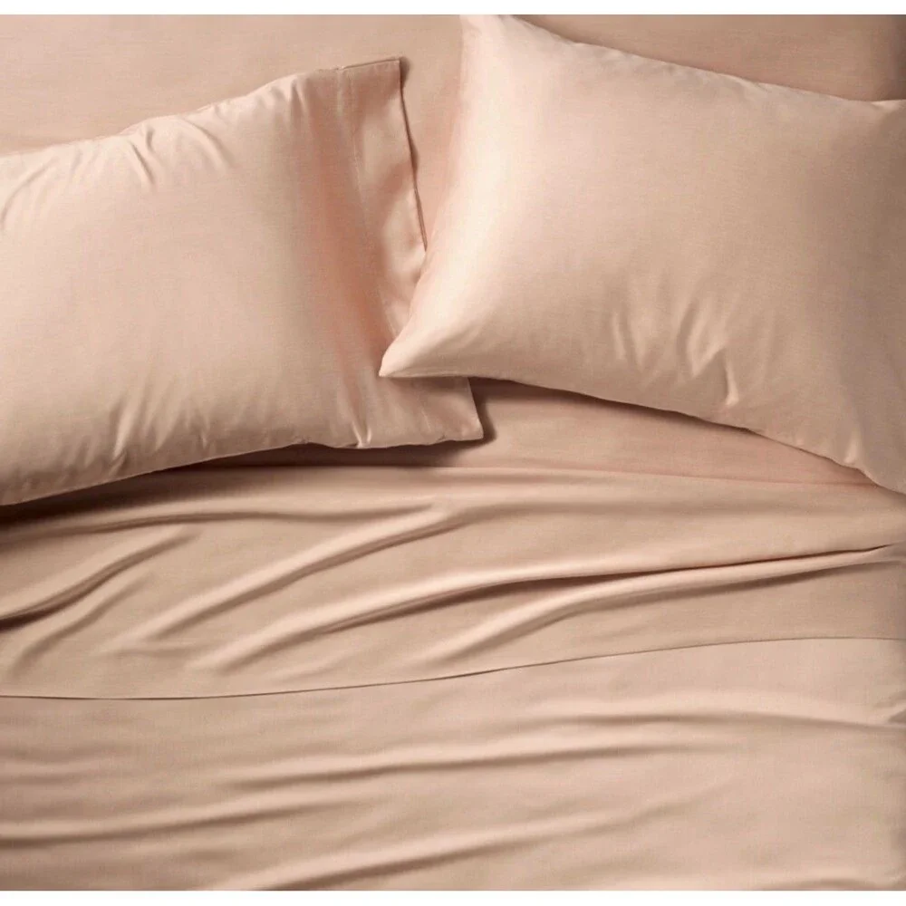 Queen 400 Thread Count Percale Sheet Set Light Adobe Clay - Casaluna NEW